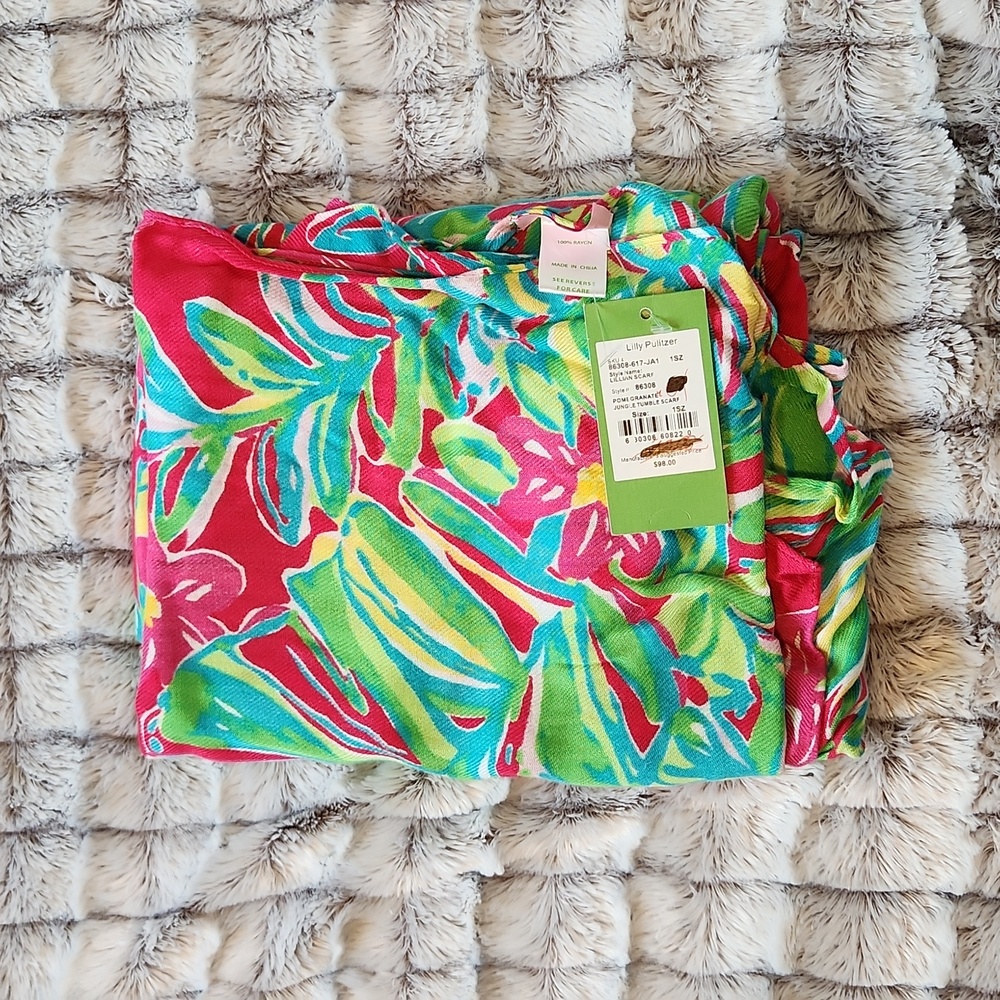 Lilly Pulitzer Scarf Jungle Tumble - Picture 2 of 2